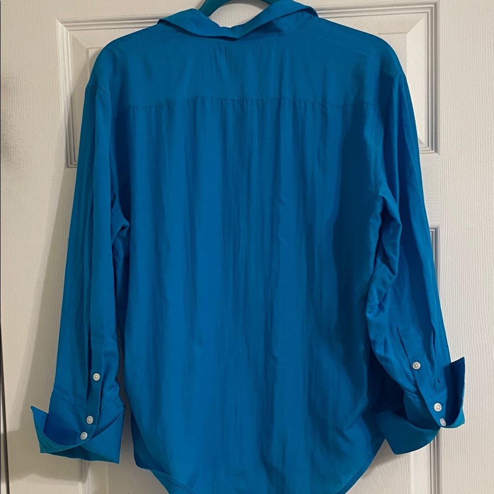J. Crew woman’s Blue Button-Down Shirt NEW - Picture 7 of 7
